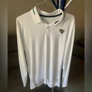 Nike Jacksonville Jaguars Long Sleeve Lightweight white Polo; Men’s Sz L